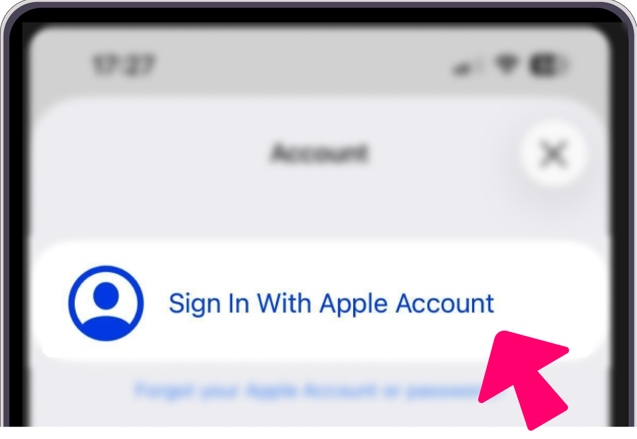 Кнопка входа в Apple ID